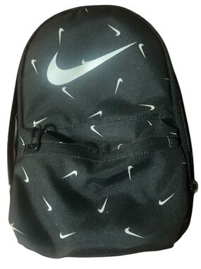 Nike Black small lunch bag  Backpack with White Swoosh Pattern